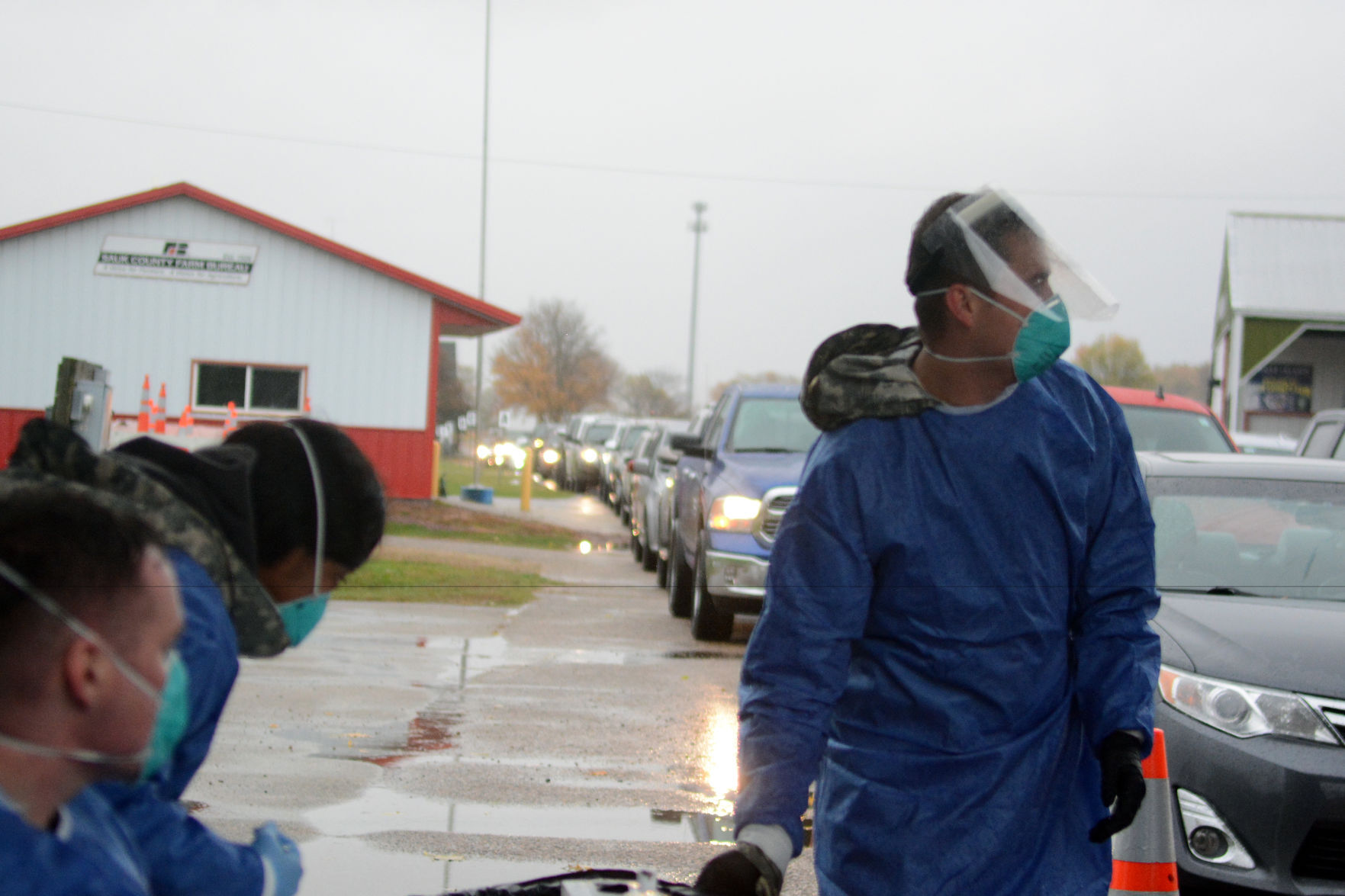 National Guard conducts COVID-19 testing in Baraboo, Oct. 12